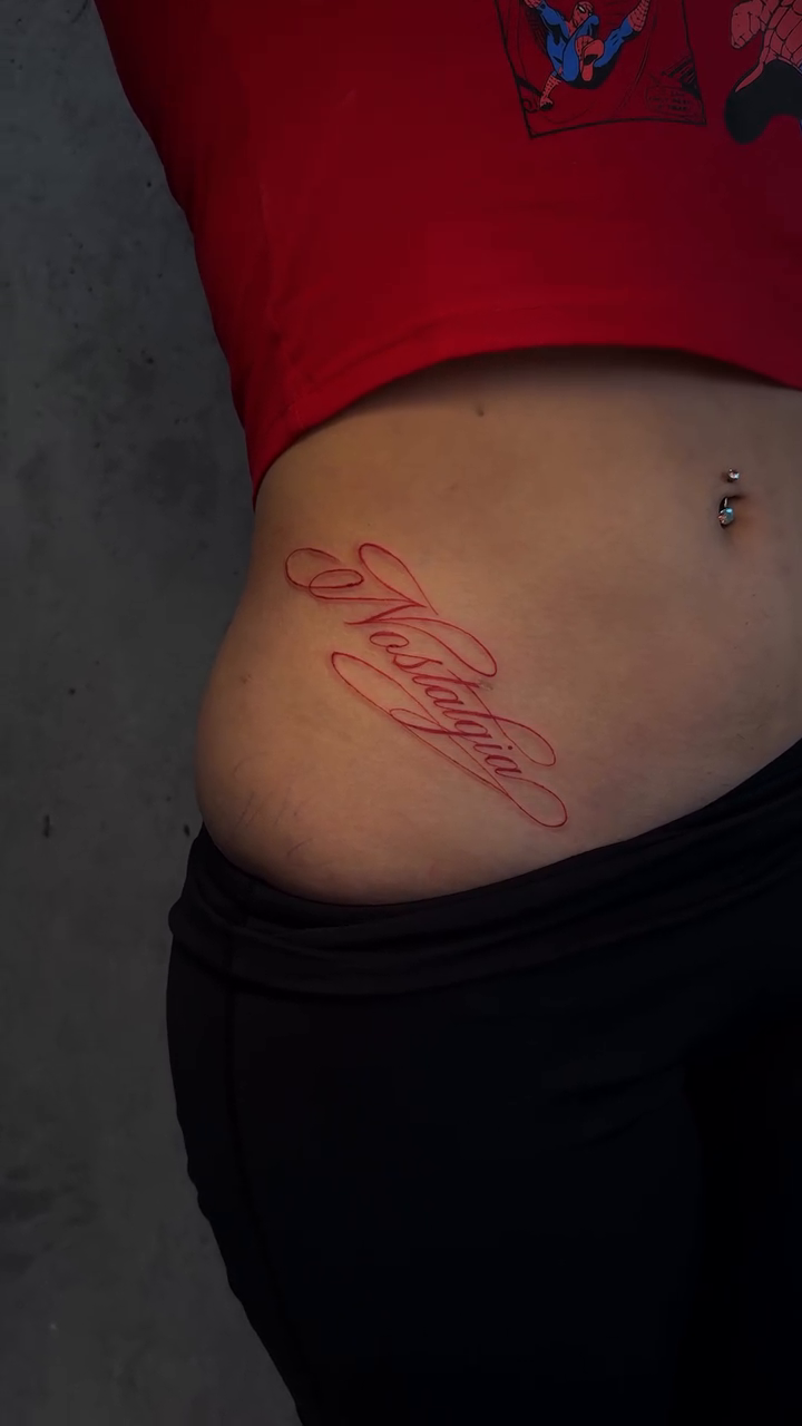 Tattoo by @inkbydame — lettering_script, fine_line