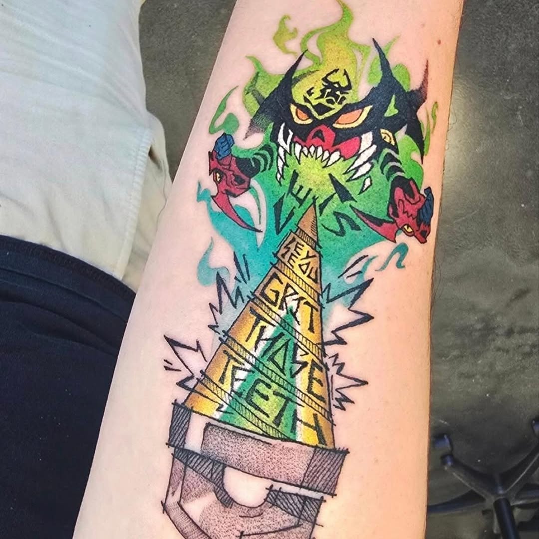 Tattoo by @dragonrock_tattoos — new_school, trash_polka