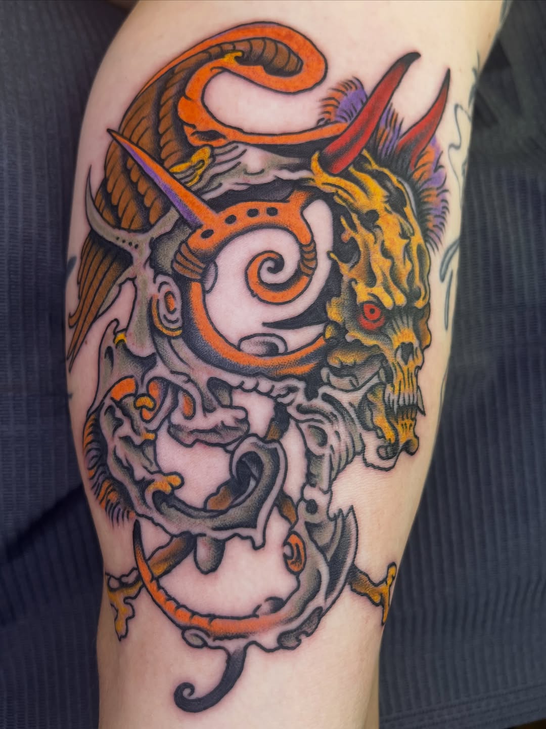 Tattoo by @arno.larose — japanese_irezumi, neo_traditional