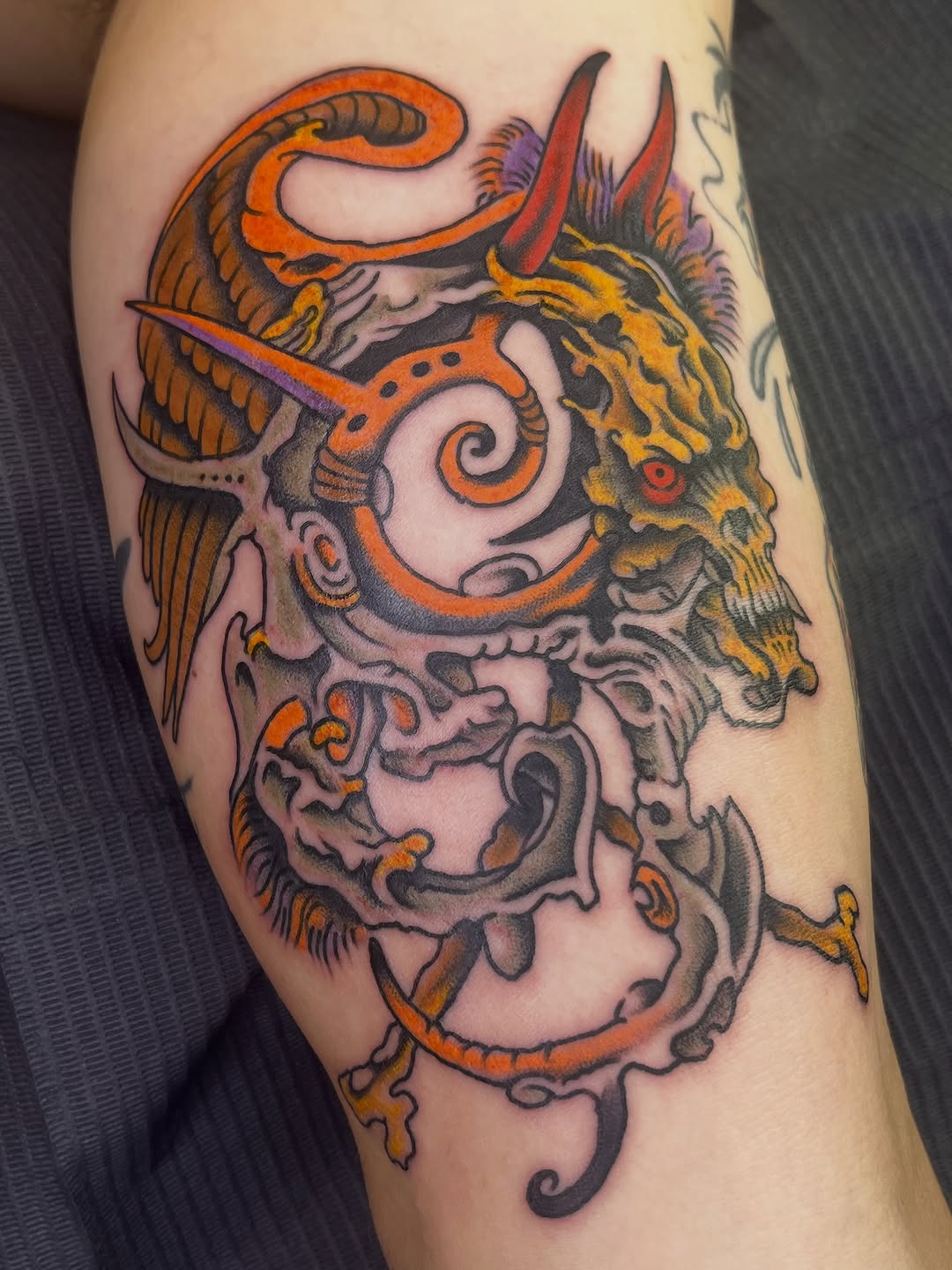 Tattoo by @arno.larose — japanese_irezumi, neo_traditional