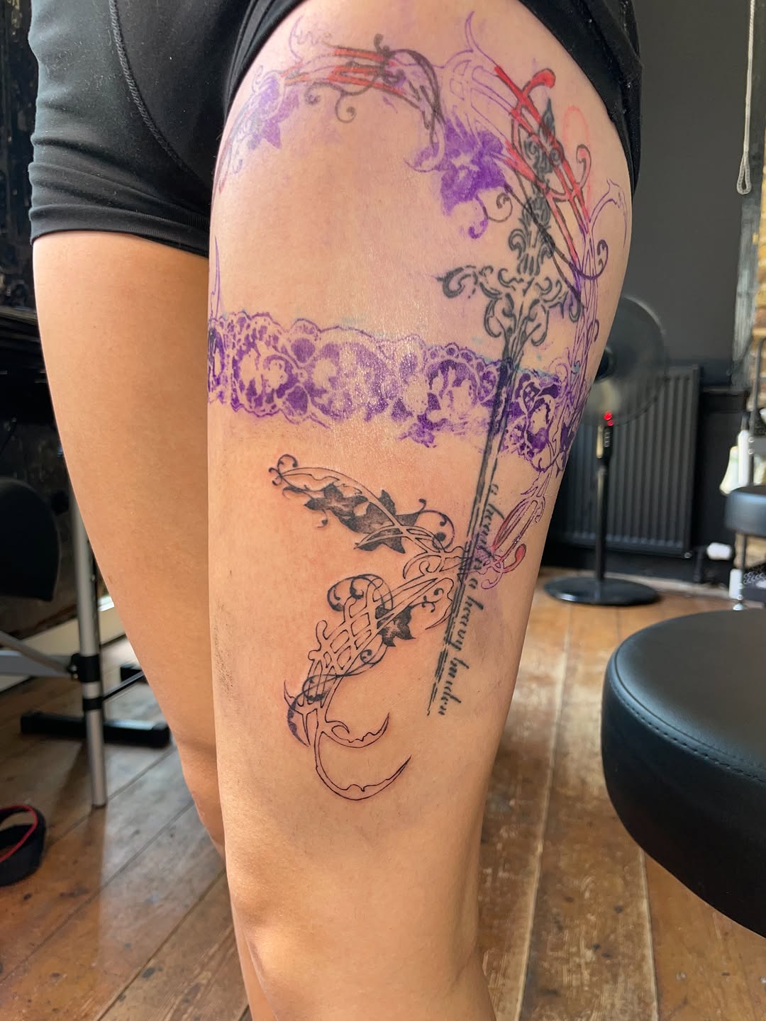 Tattoo by @blu.you — lettering_script, blackwork