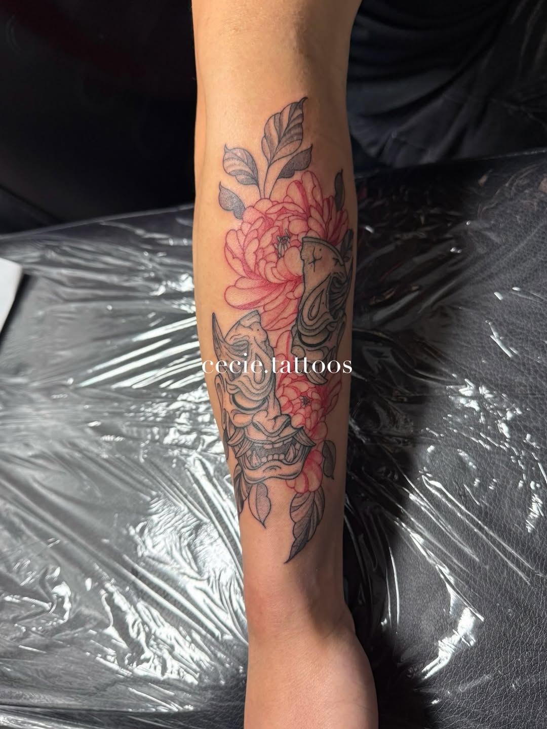 Tattoo by @cecie.tattoos — japanese_irezumi, black_and_grey