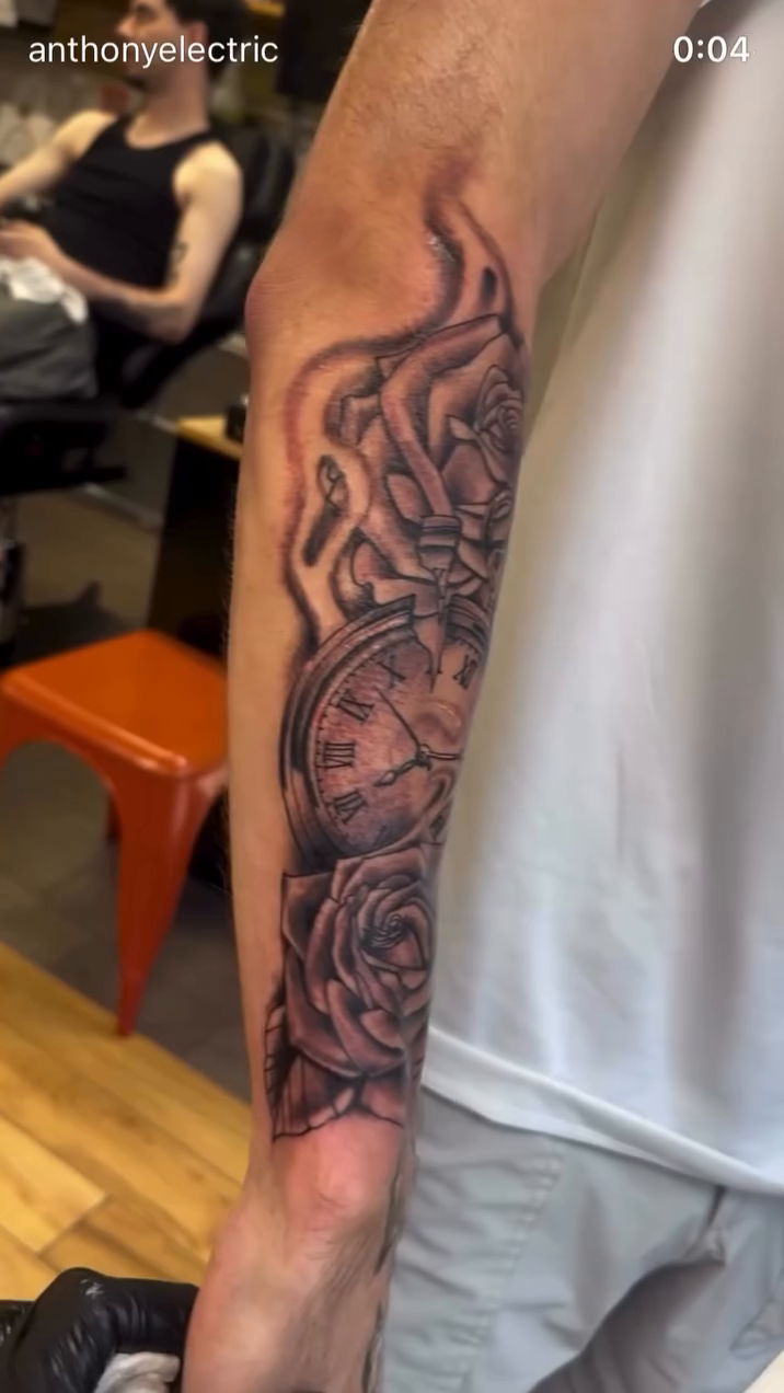 Tattoo by @kustomhustletattoo — black_and_grey, realism