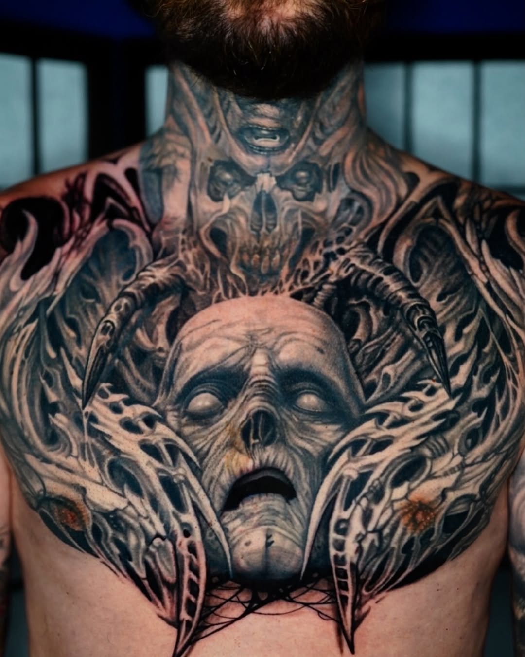 Tattoo by @inkcredible_tattoo_vb — dark_realism, black_and_grey