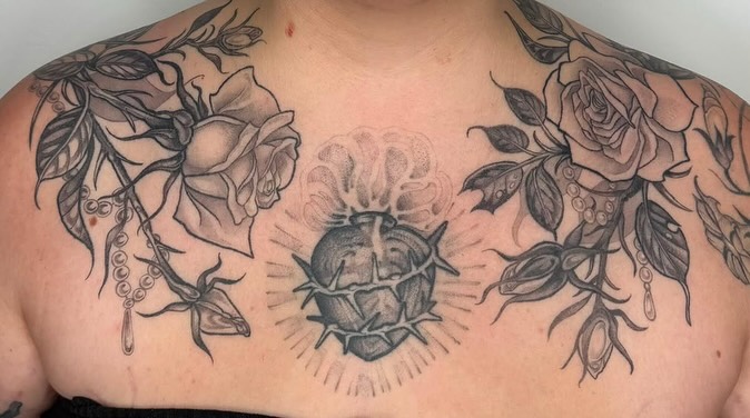 Tattoo by @whatreiley — black_and_grey, realism