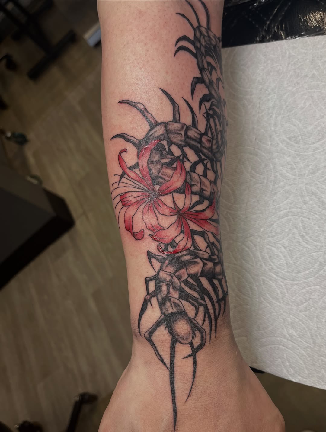 Tattoo by @enemytattoo — dark_realism, black_and_grey