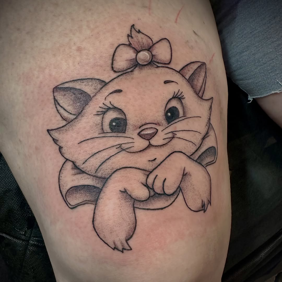 Tattoo by @chrisgraytattoos — anime, black_and_grey