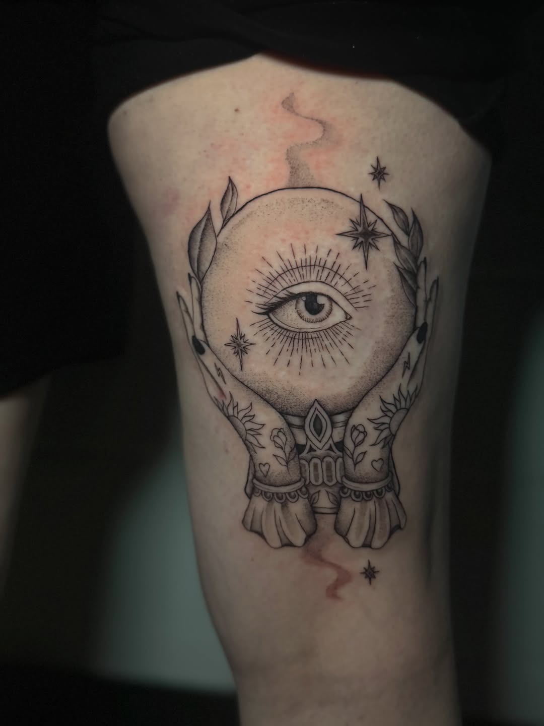 Tattoo by @artbyannistyn — black_and_grey, ornamental