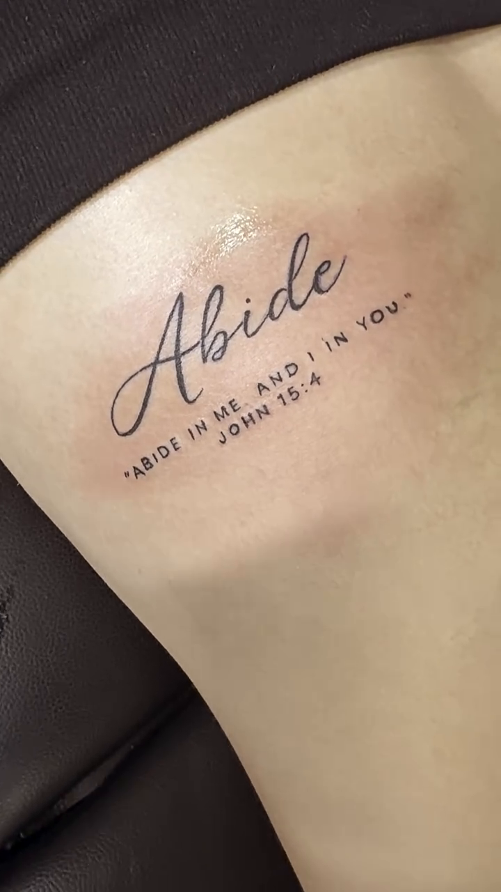 Tattoo by @tat2reign_85 โ lettering_script, fine_line