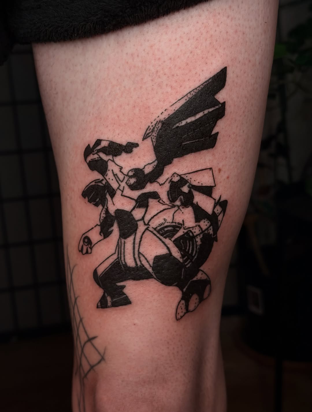 Tattoo by @isthepainok — blackwork, anime