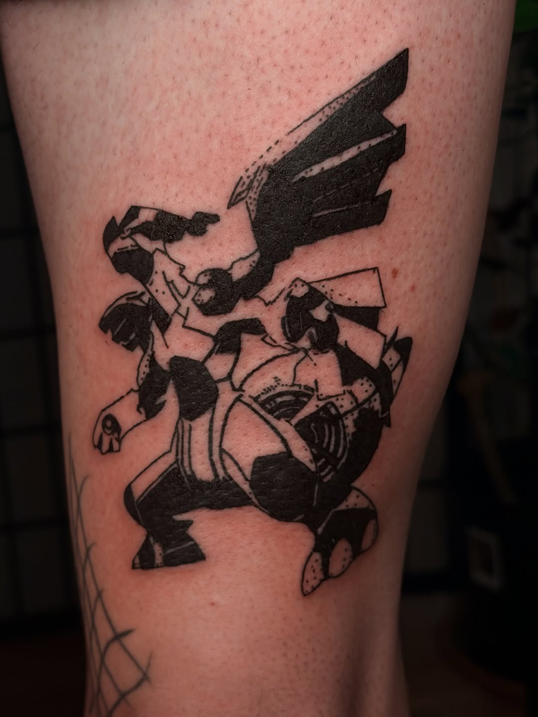 Tattoo by @isthepainok — blackwork, anime