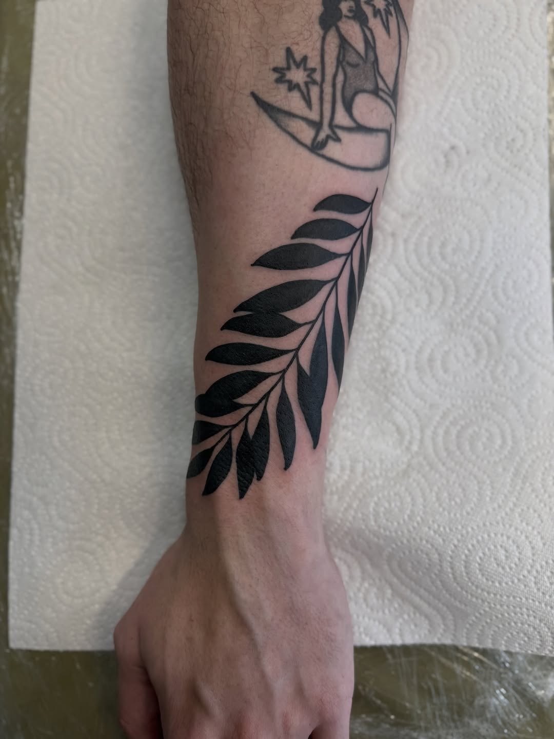 Tattoo by @staygoodtom — blackwork