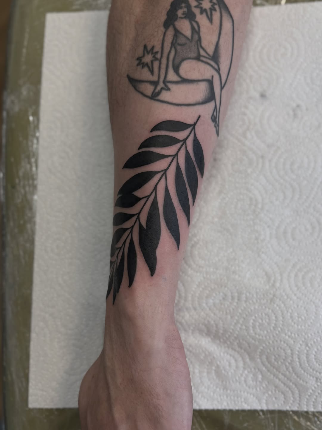 Tattoo by @staygoodtom — blackwork