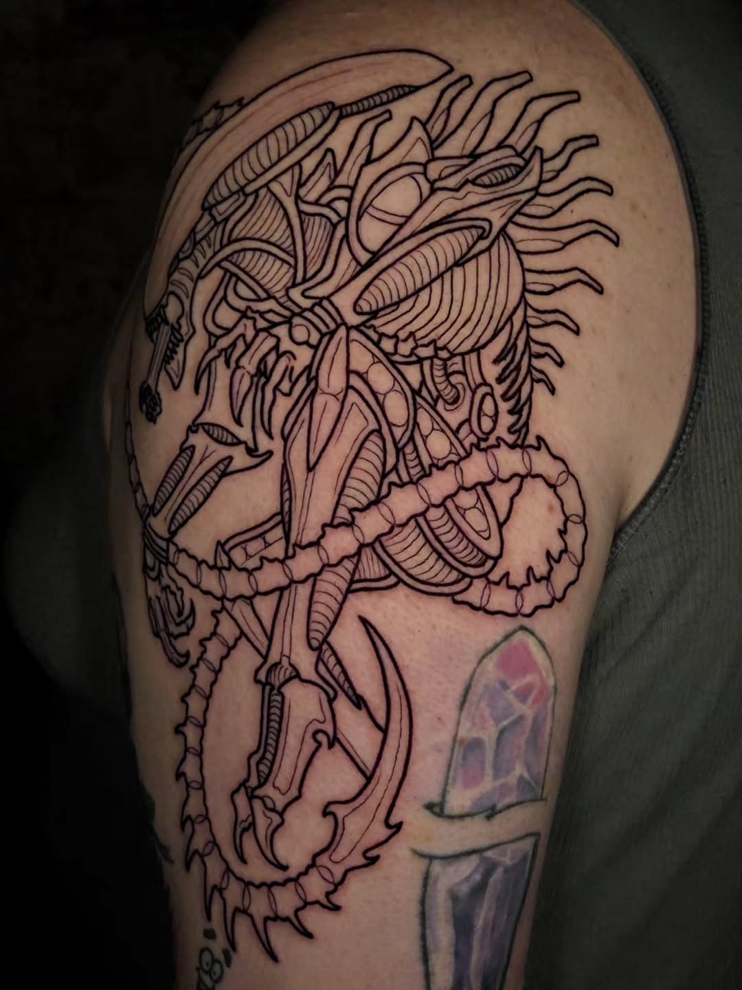 Tattoo by @iankisertattoo — blackwork, illustrative