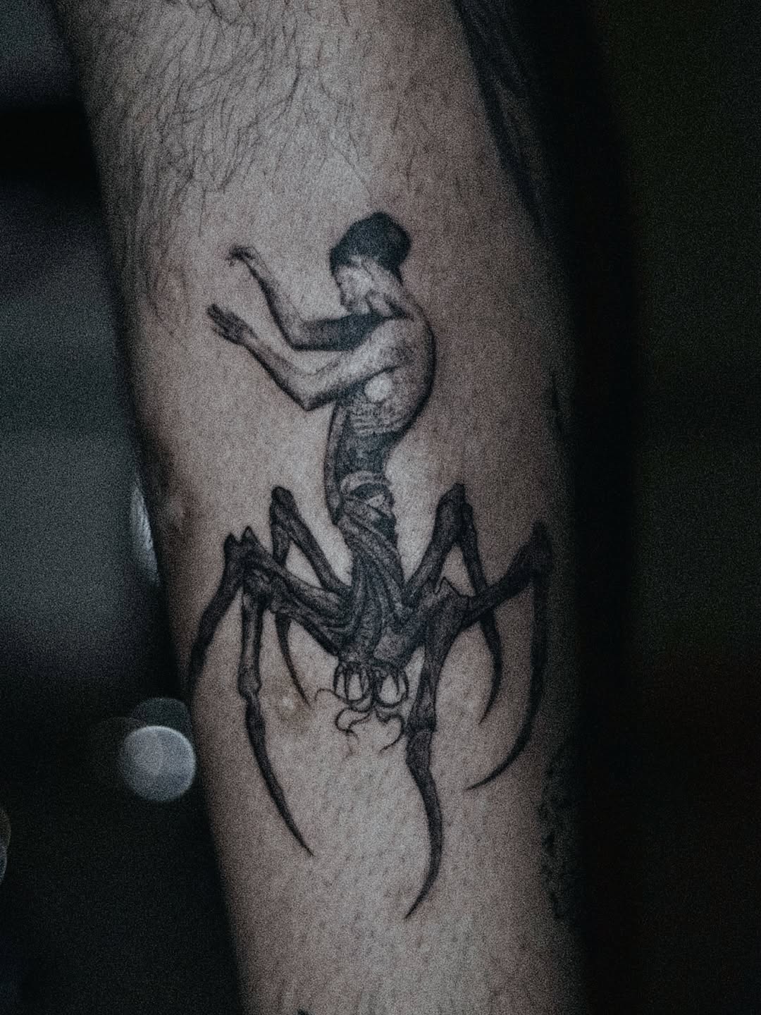 Tattoo by @maalaacaaraa โ dark_realism, black_and_grey