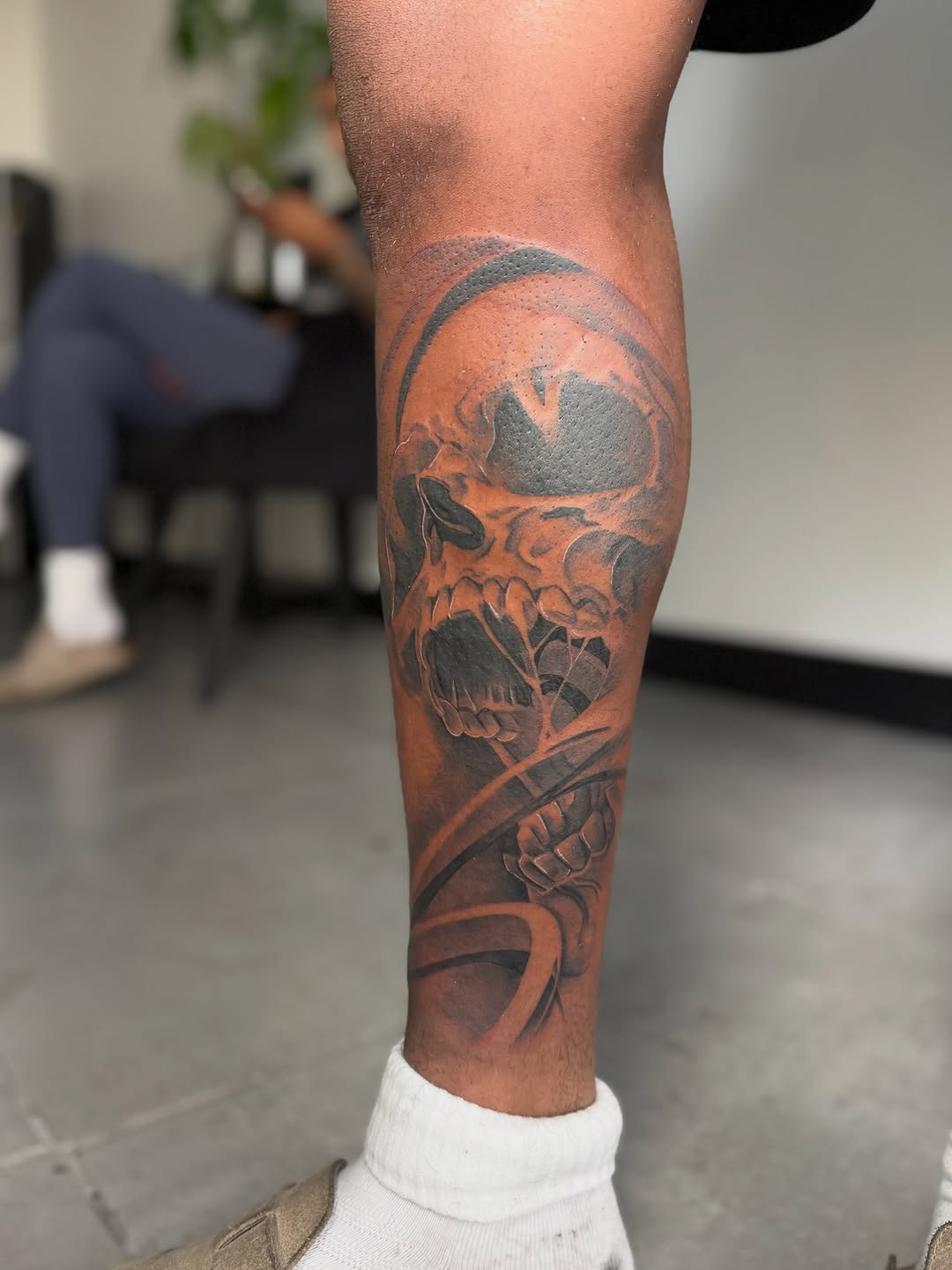 Tattoo by @shyluhv — black_and_grey, realism