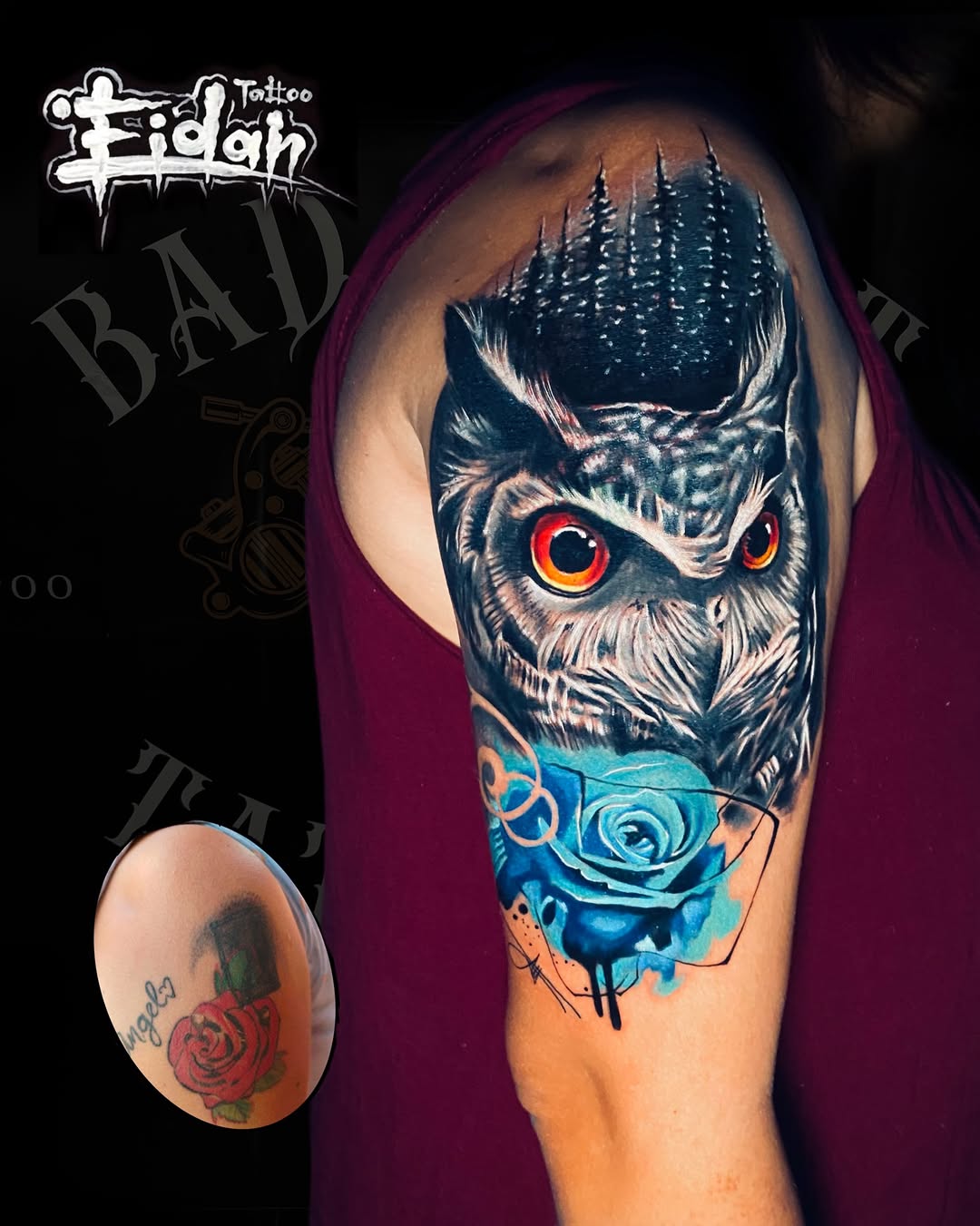 Tattoo by @eidan.tattoo — realism, black_and_grey