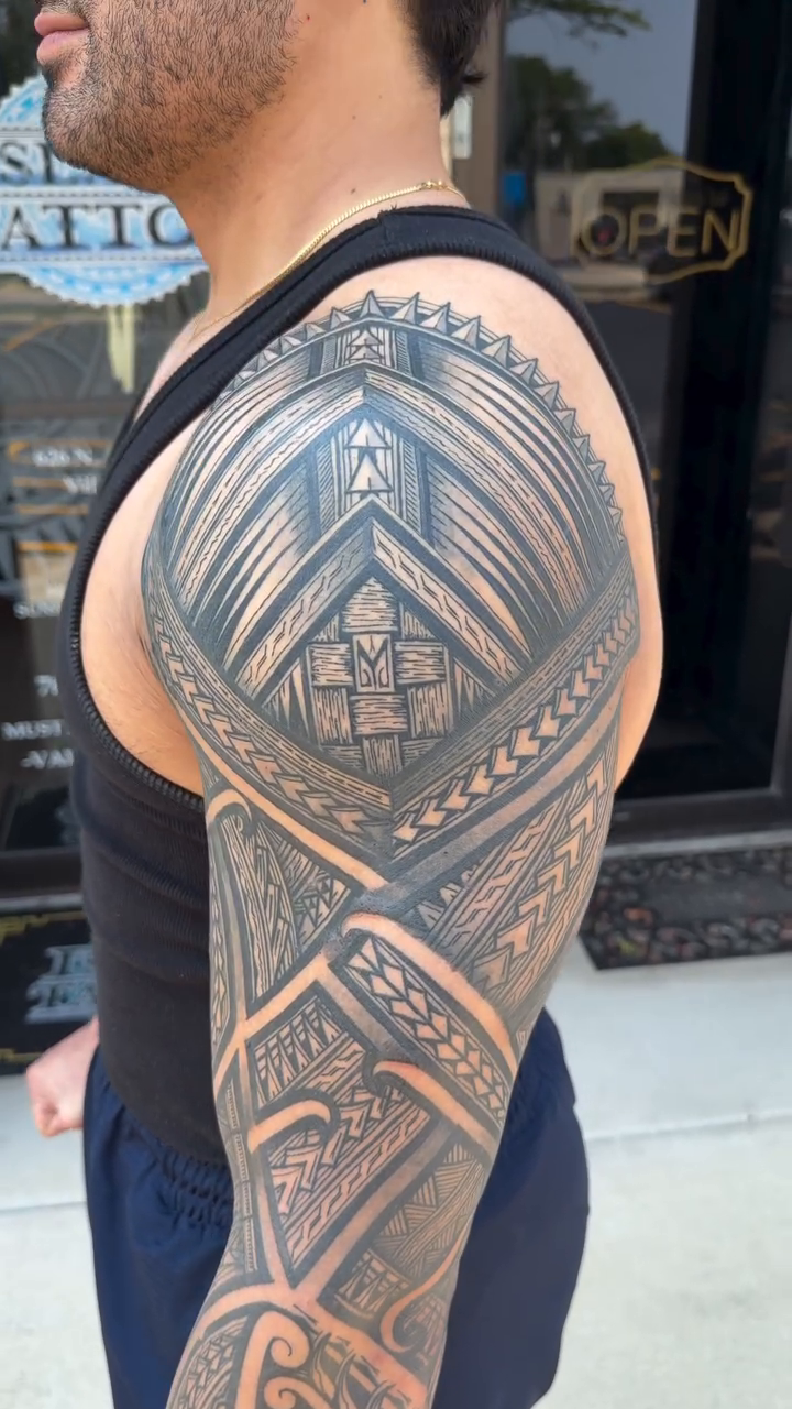 Tattoo by @barrysan — tribal, geometric