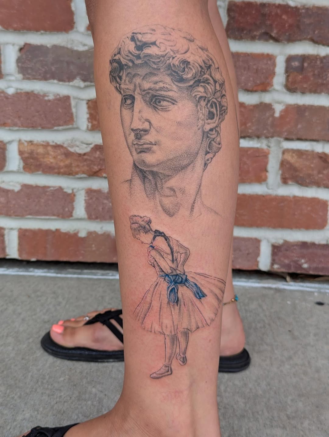 Tattoo by @colormemegantattoos — realism, black_and_grey