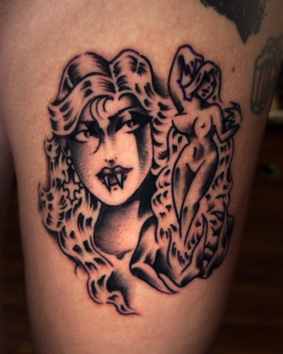 Tattoo by @latexpapi — american_traditional, black_and_grey