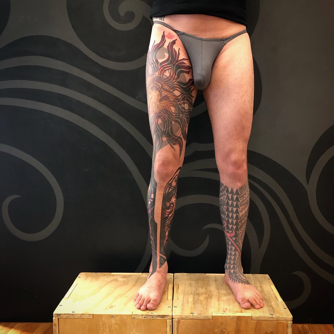 Tattoo by @golden.spiral.lola — blackwork, geometric