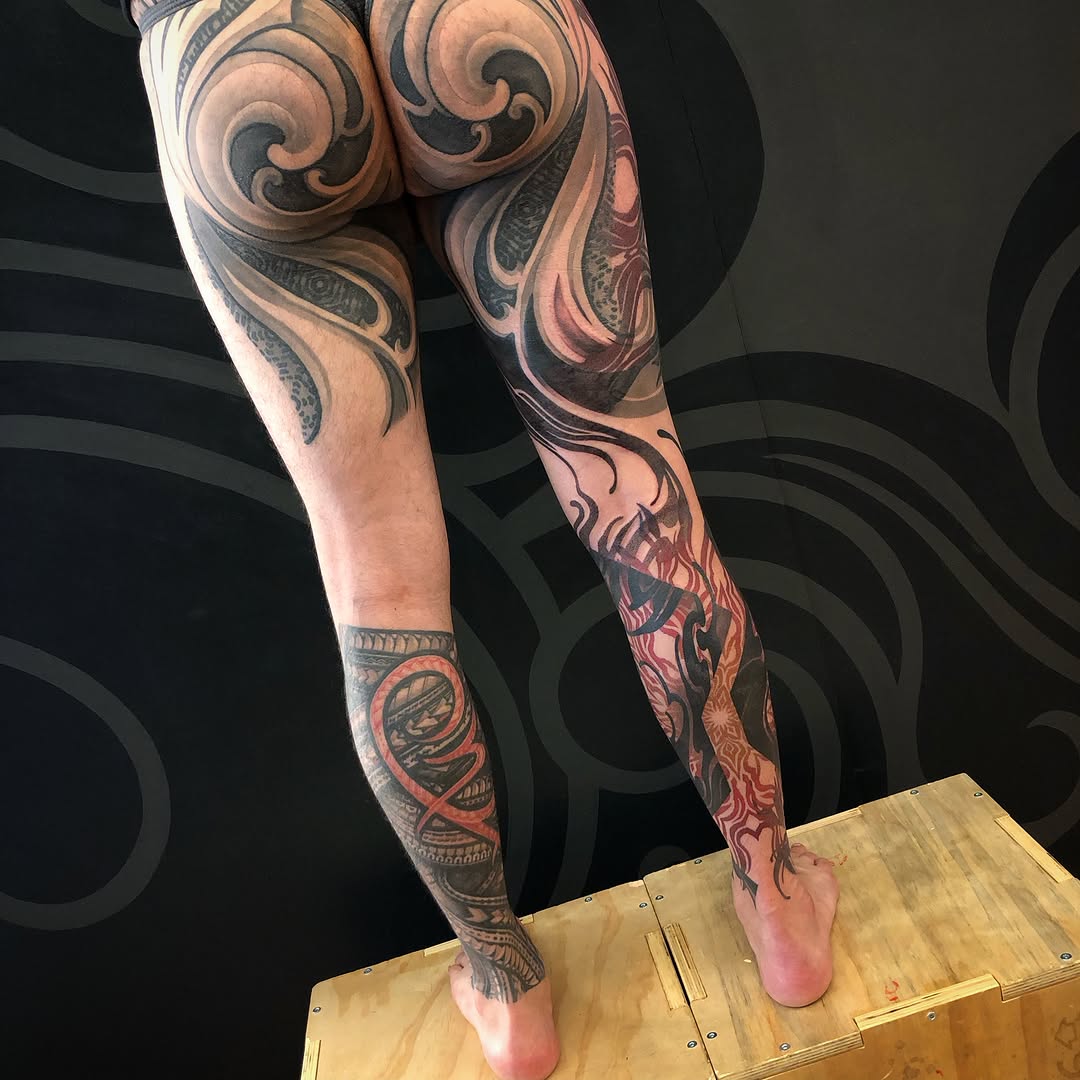 Tattoo by @golden.spiral.lola — blackwork, ornamental