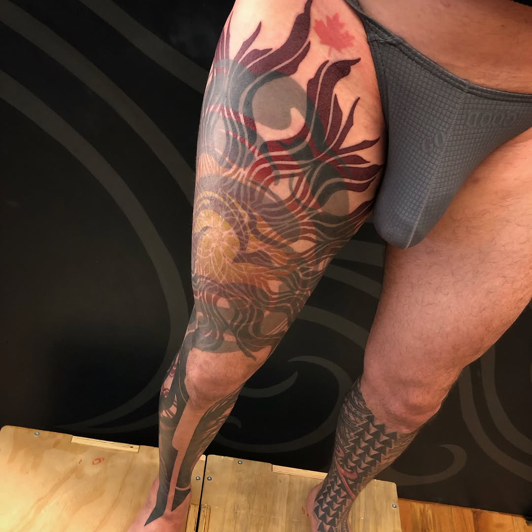 Tattoo by @golden.spiral.lola — blackwork, geometric