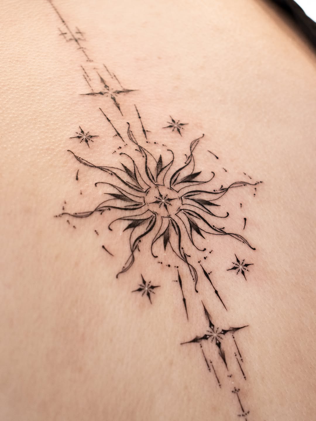 Tattoo by @sil_ornament โ fine_line, dotwork