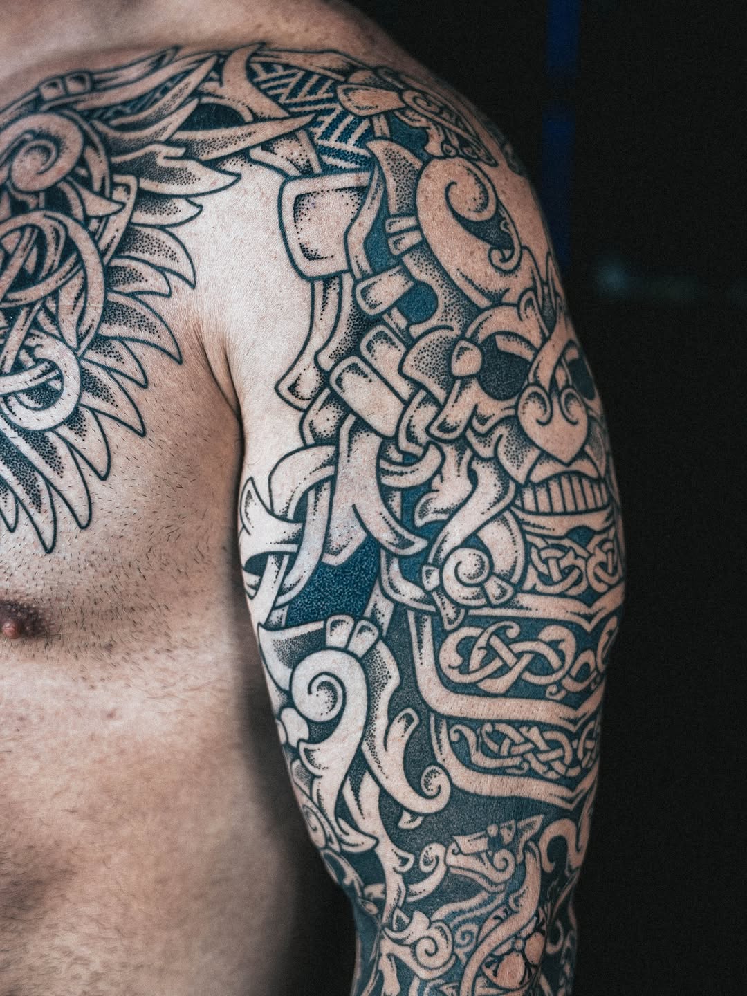 Tattoo by @kintyreink — blackwork, geometric
