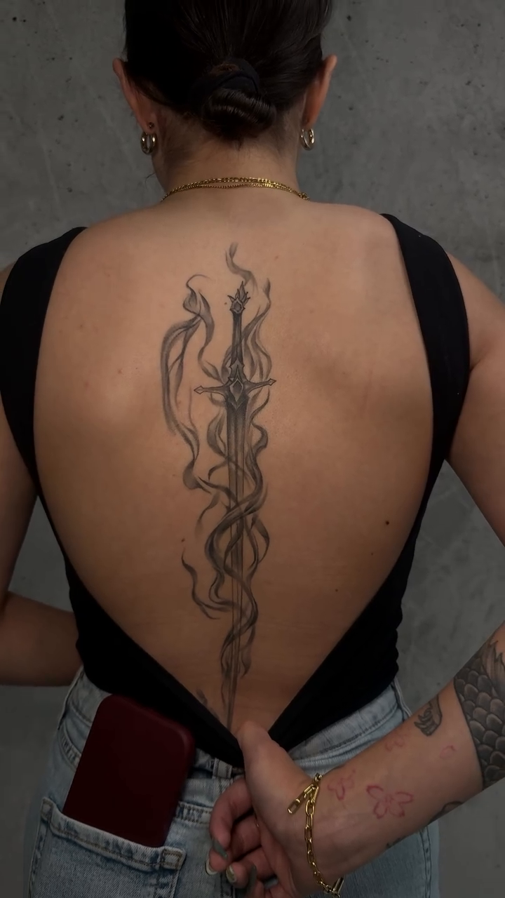Tattoo by @inkbydame — black_and_grey, fine_line