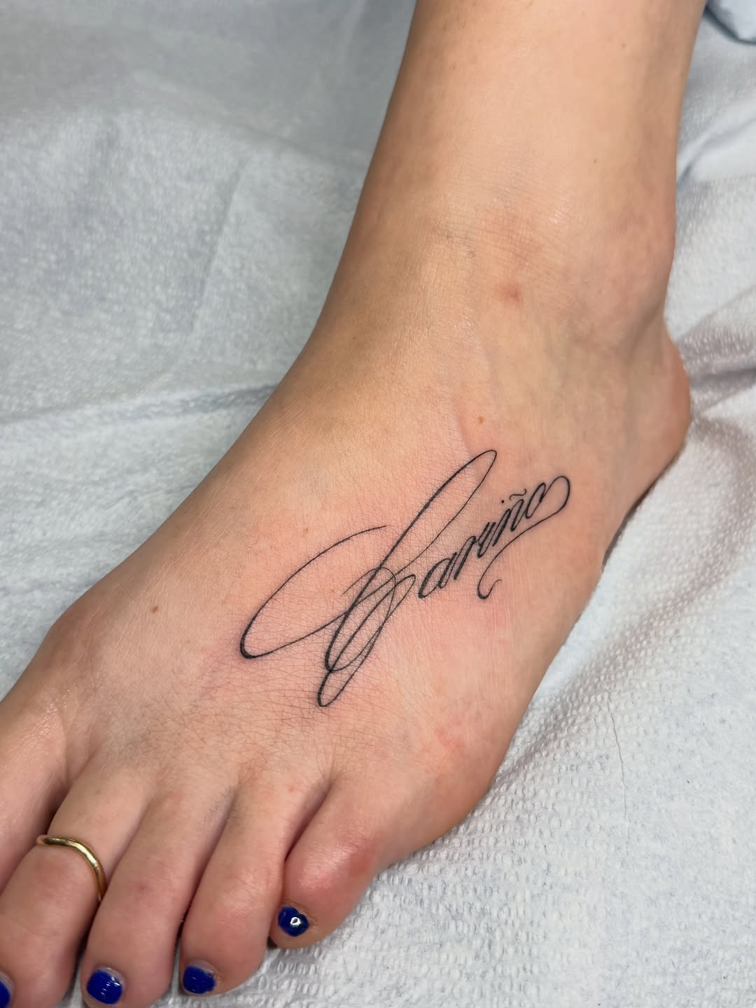 Tattoo by @druzyjewel — lettering_script, fine_line