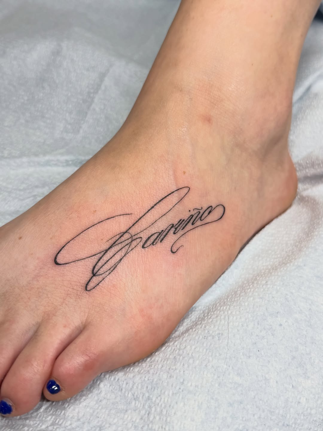 Tattoo by @druzyjewel — lettering_script, fine_line