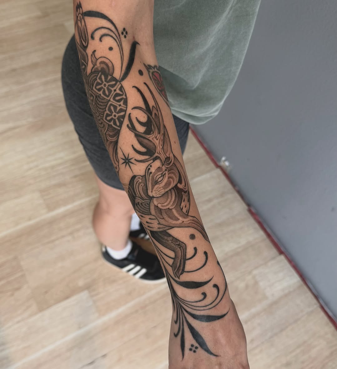 Tattoo by @blacklambx — black_and_grey, ornamental