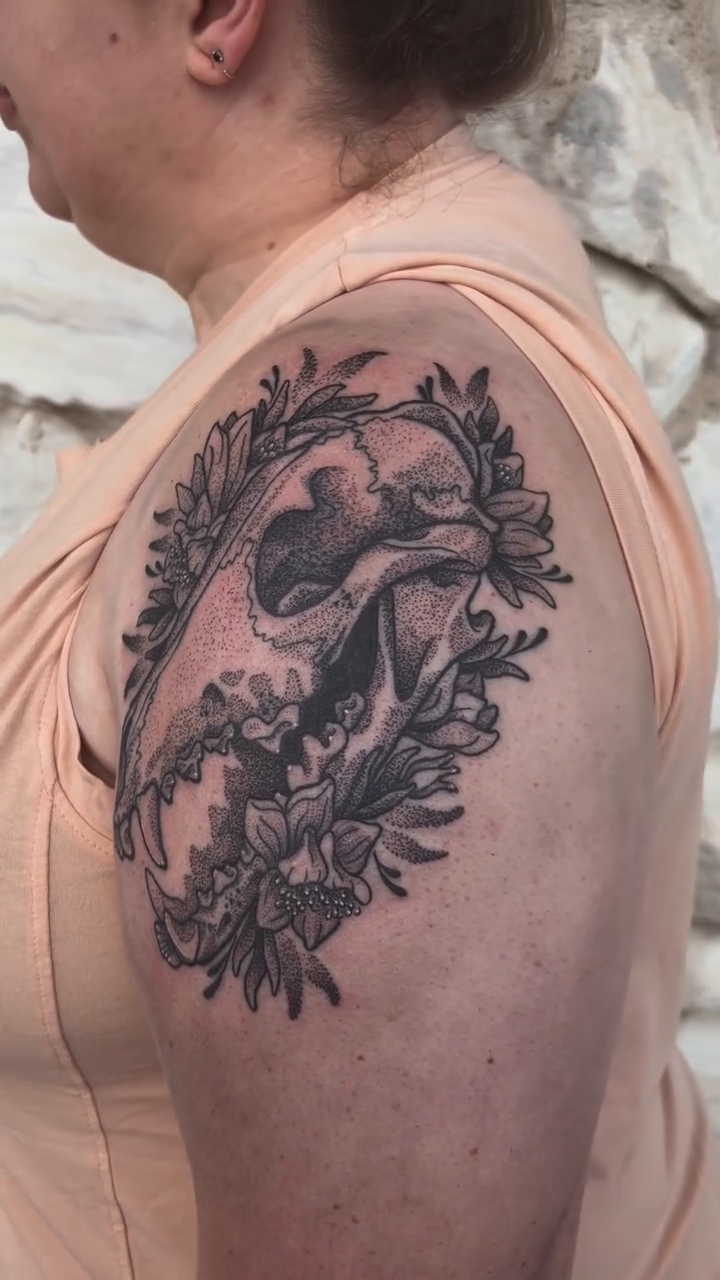 Tattoo by @katie.rosemarytattoos — realism, black_and_grey