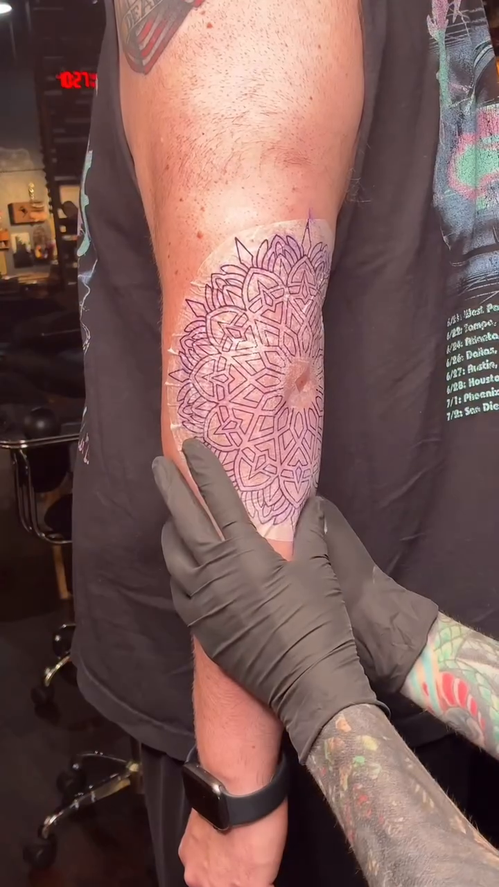 Tattoo by @jasoncalltattooer — geometric, dotwork