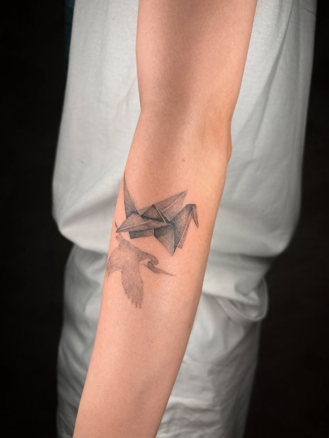 Tattoo by @eudokeotattoo — dotwork, realism