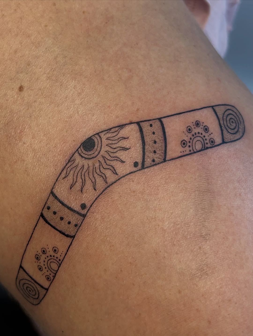 Tattoo by @bria.tattoos — dotwork, black_and_grey