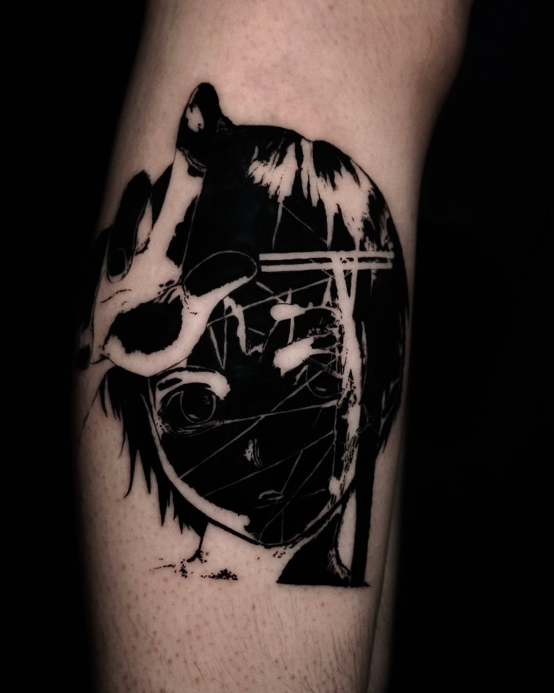 Tattoo by @musoutattoo — blackwork, illustrative