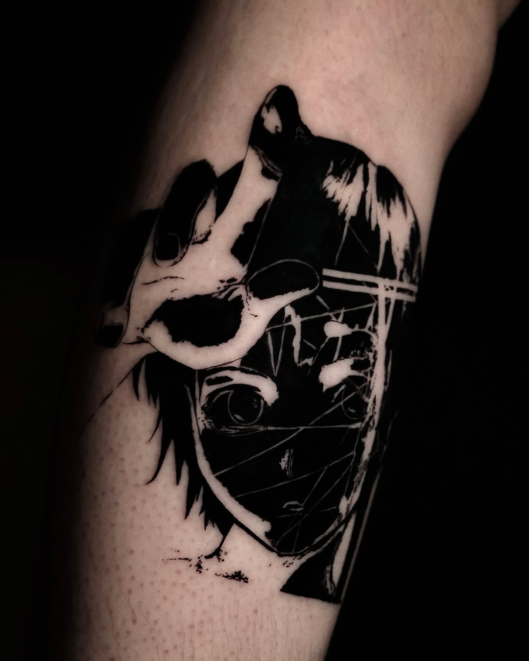 Tattoo by @musoutattoo — blackwork, illustrative