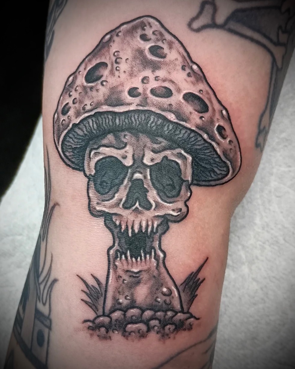 Tattoo by @mister_perks — dark_realism, black_and_grey