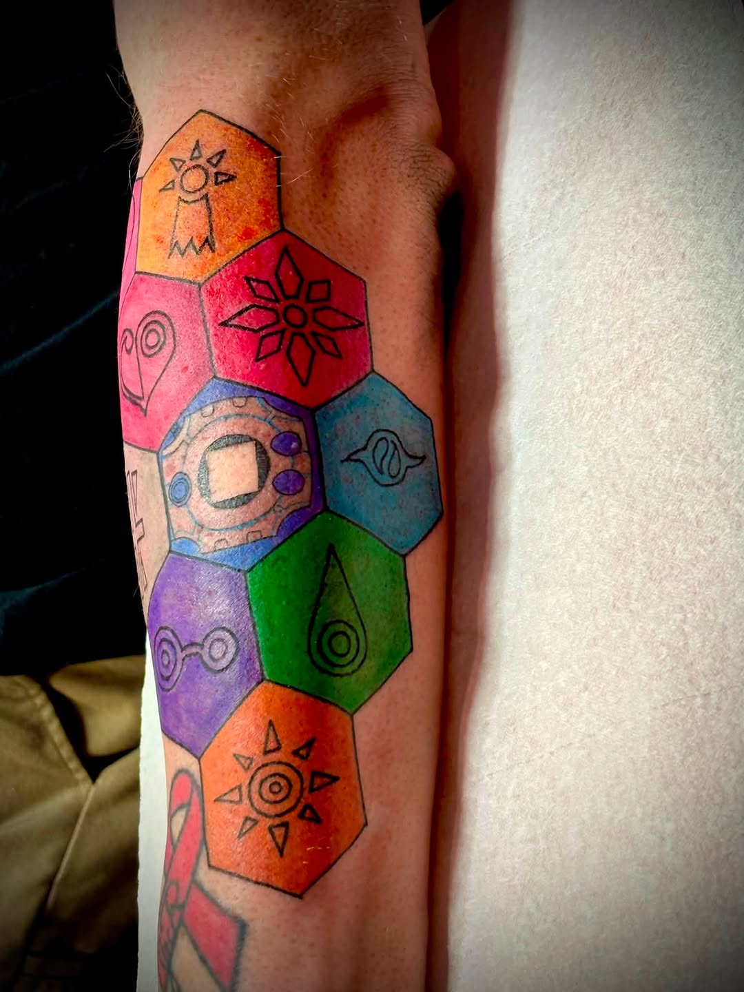 Tattoo by @inked_by_amberkristina — geometric, anime