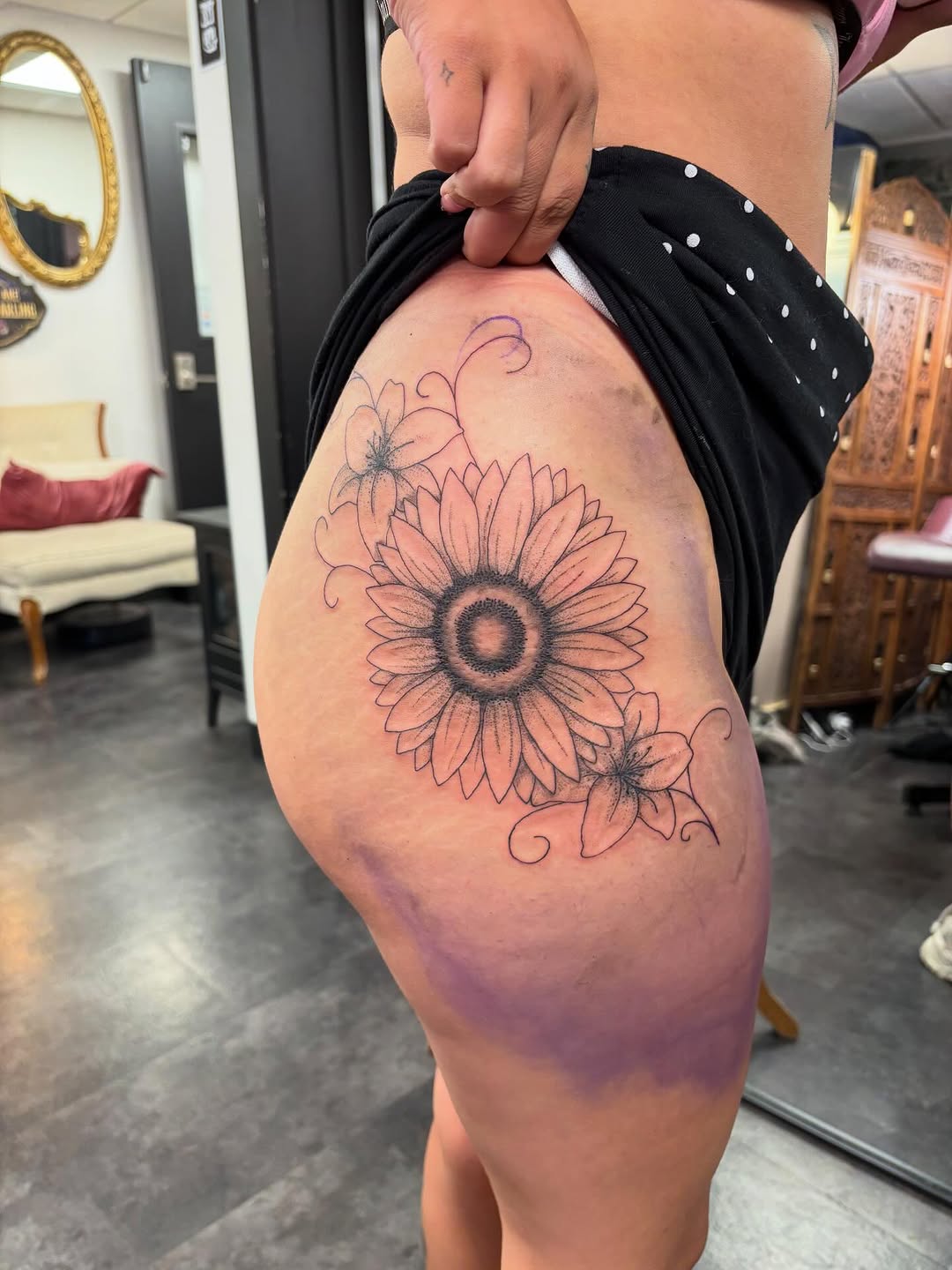 Tattoo by @inked_by_em — fine_line, black_and_grey