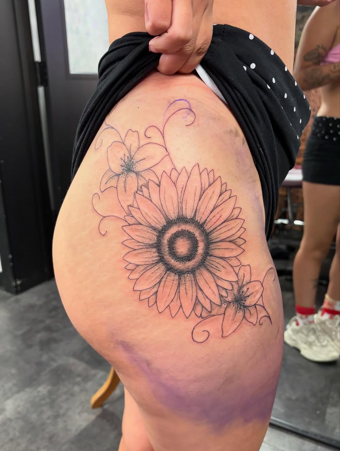 Tattoo by @inked_by_em — fine_line, black_and_grey