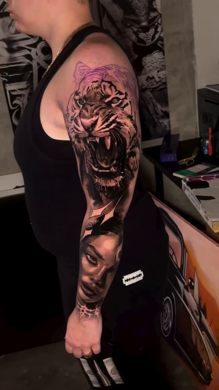 Tattoo by @lmgtattoos — realism, black_and_grey