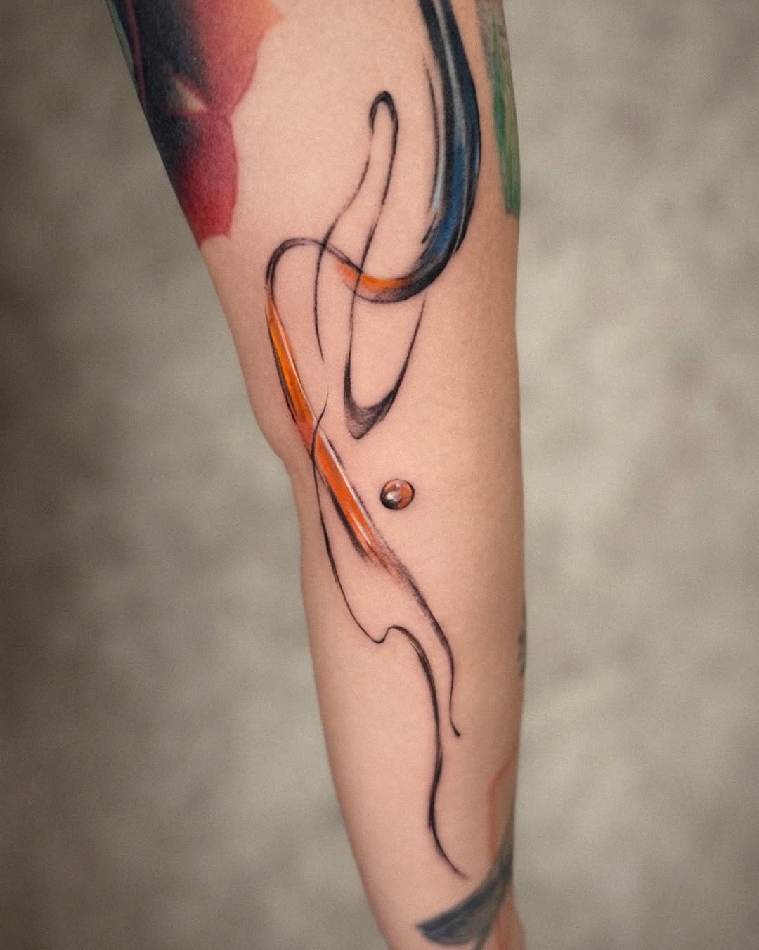 Tattoo by @dw_tattooer — abstract, watercolor
