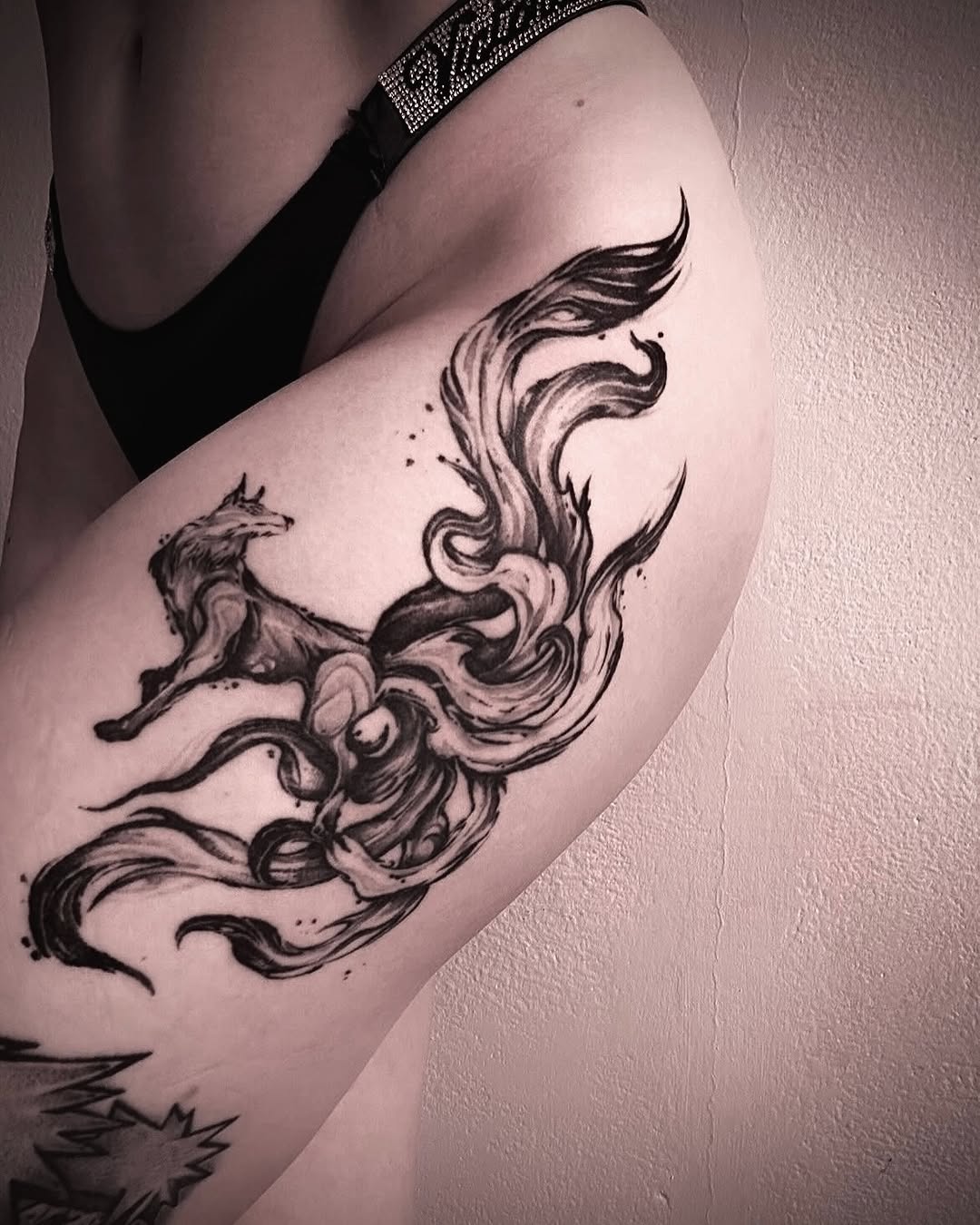 Tattoo by @dowoo_tattoo β black_and_grey, illustrative