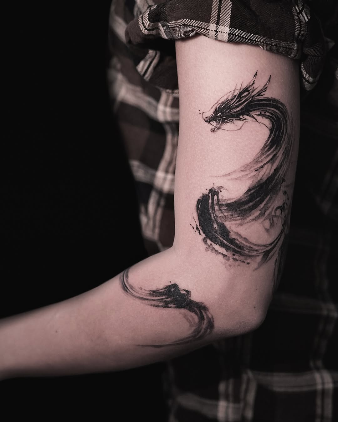 Tattoo by @dowoo_tattoo β blackwork, illustrative