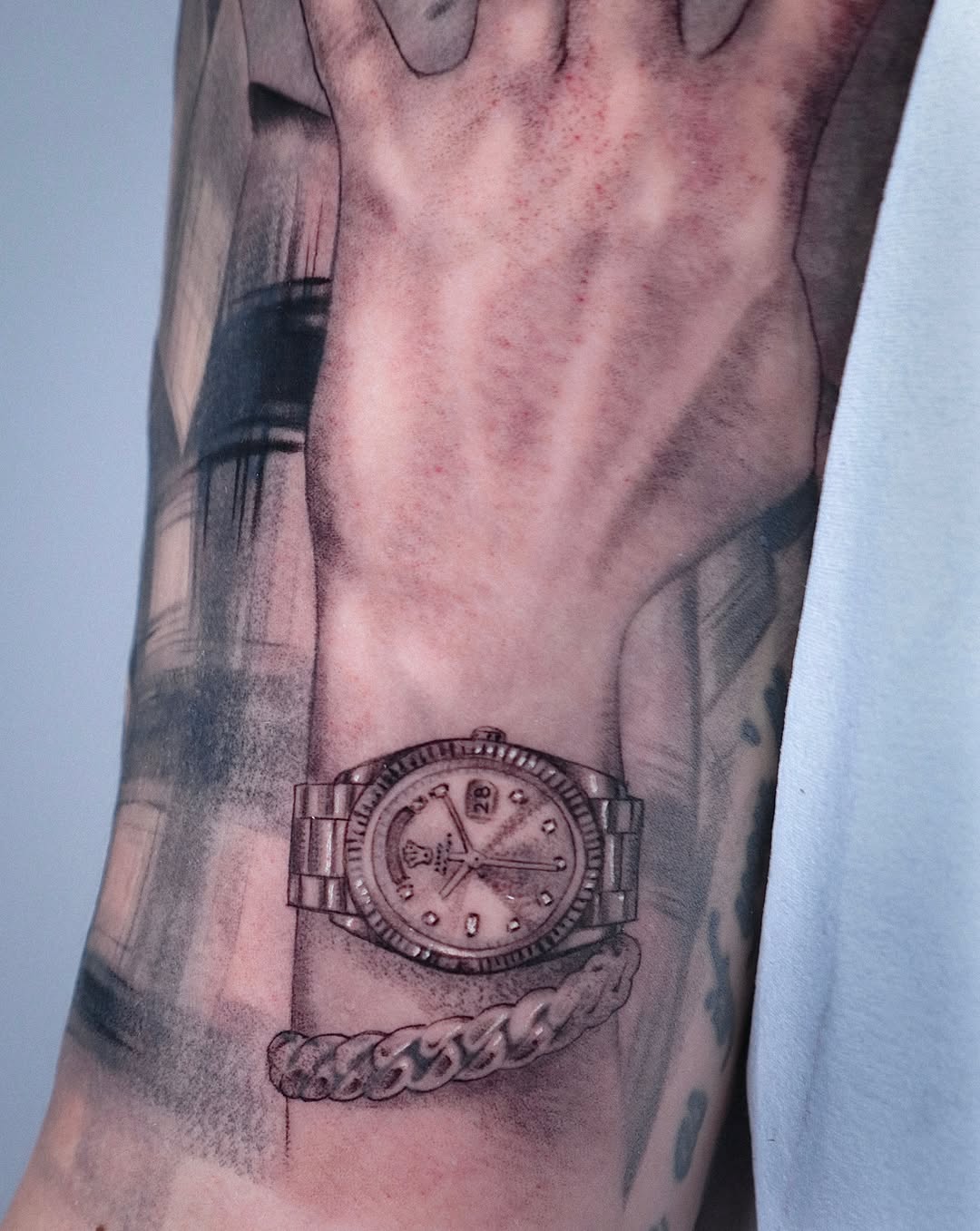 Tattoo by @hudiny_tattoo β realism, black_and_grey