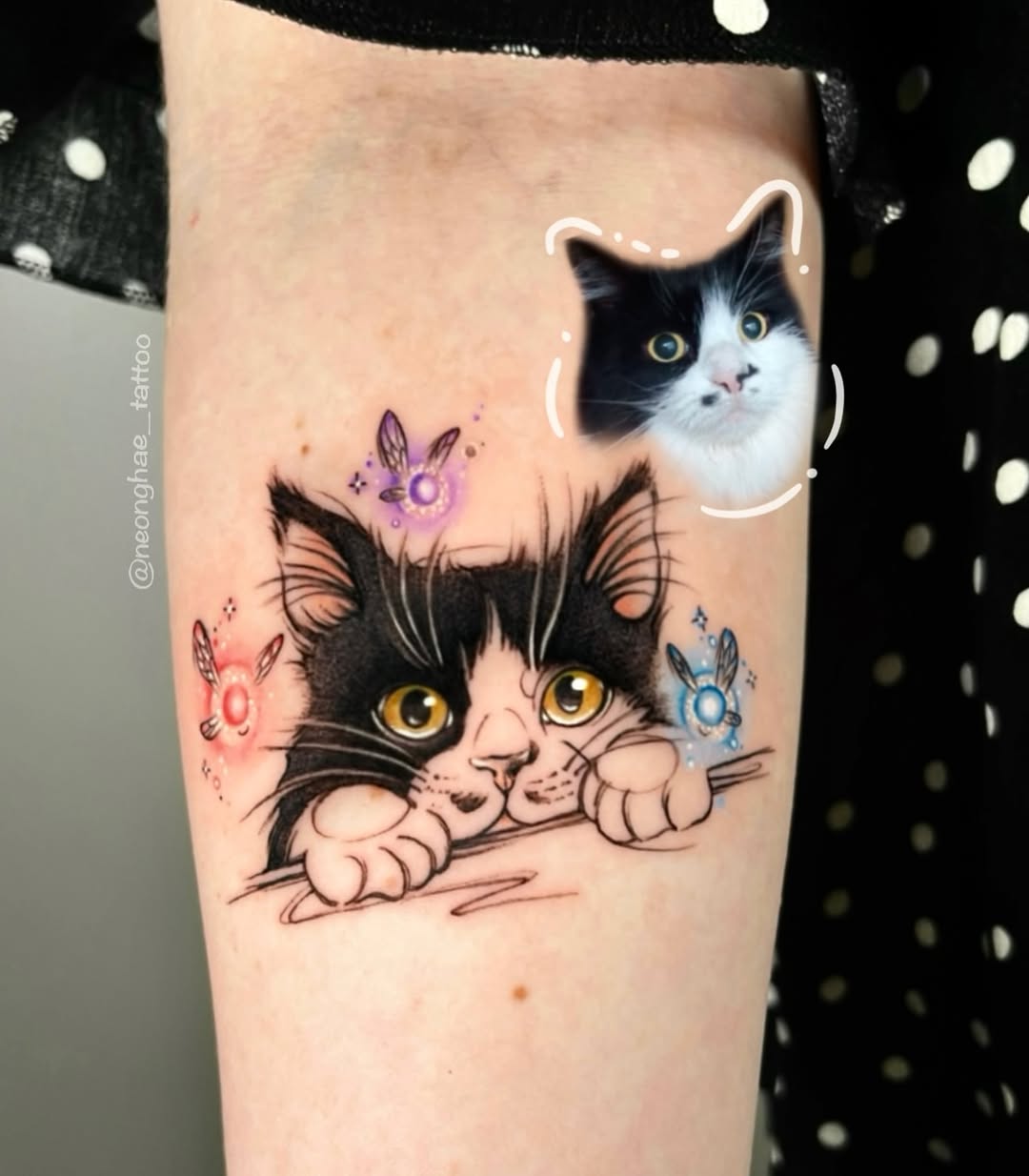Tattoo by @neonghae_tattoo — illustrative, anime
