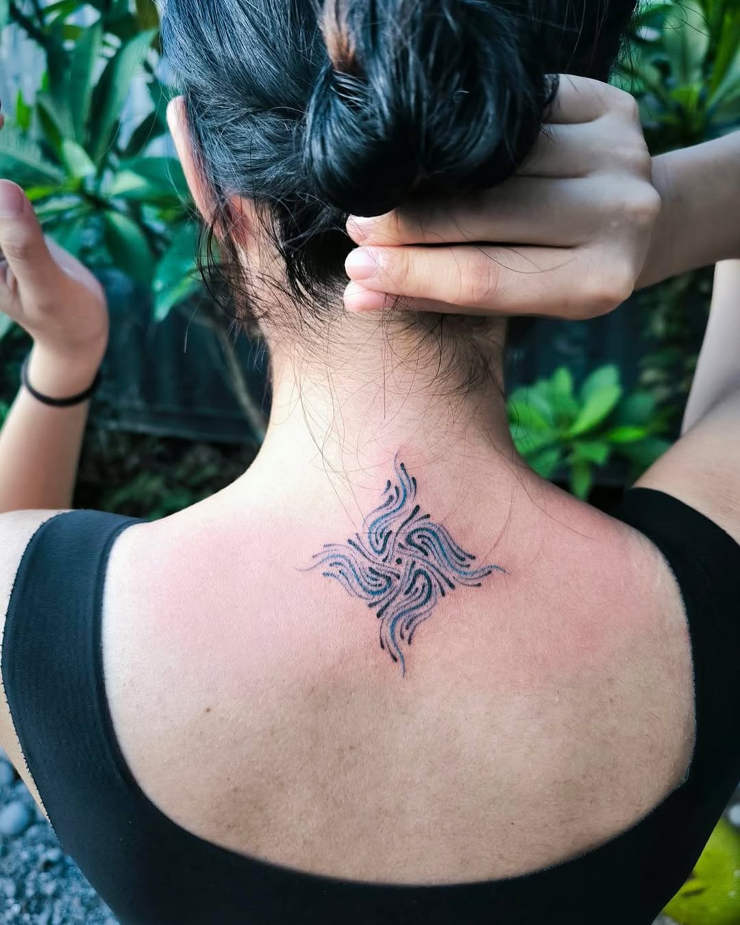 Tattoo by @blauinks — geometric, dotwork